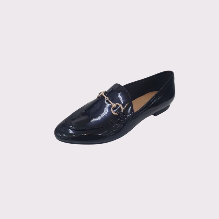 מוקסין שפיץ אבזם שחור לק lady comfort