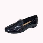מוקסין שטוח שחור לק LADY COMFORT