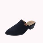 כפכף עקב שפיץ שחור LADY COMFORT