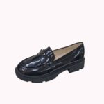 מוקסין טרקטור סלמה שחור לק SALMA BLACK PATENT