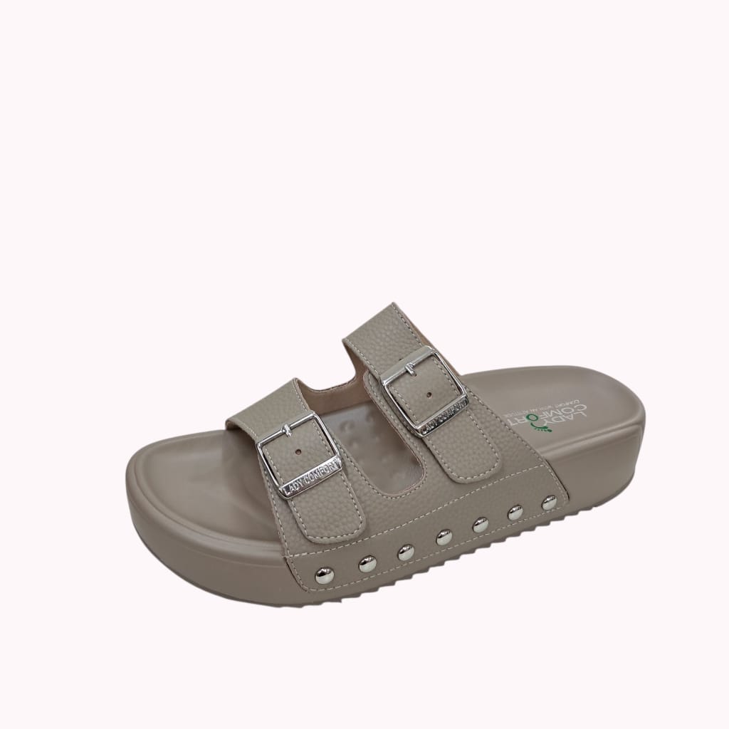 WhatsApp Image 2026-02-23 at 14.03.43 כפכף ניטים חום LADY COMFORT – תמונה 1