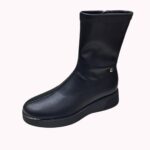 מגף נשים שחור ננה עור Lady comfort